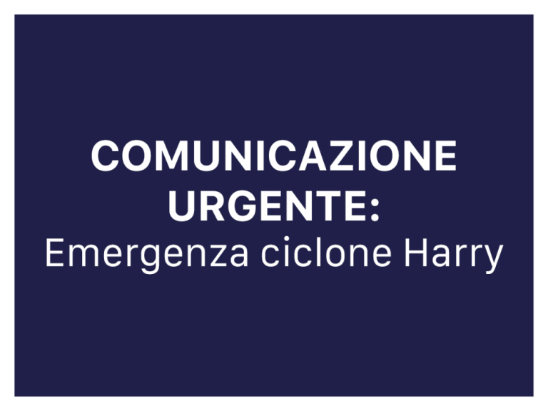 Emergenza Ciclone Harry
